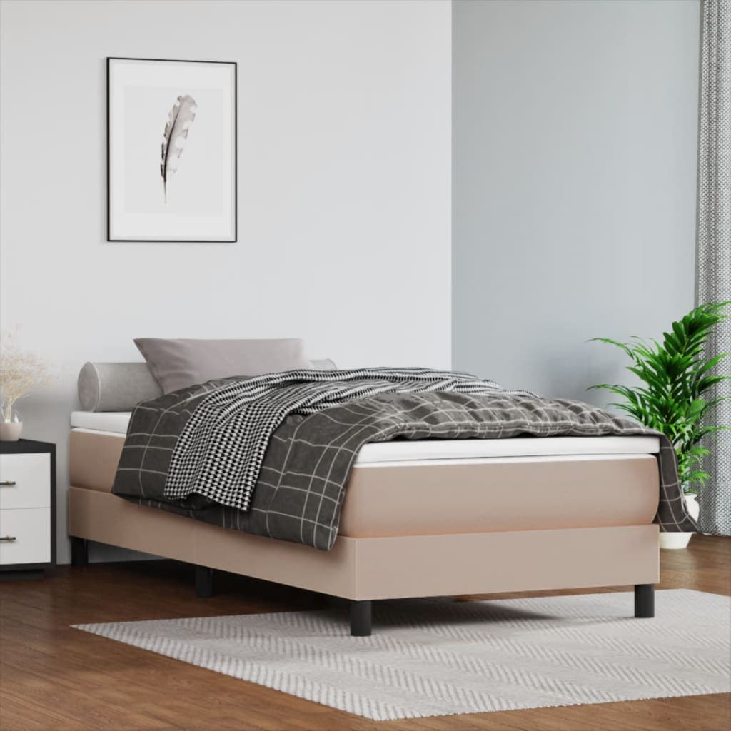vidaXL Pocketveringmatras medium cappuccinokleurig - foto 1