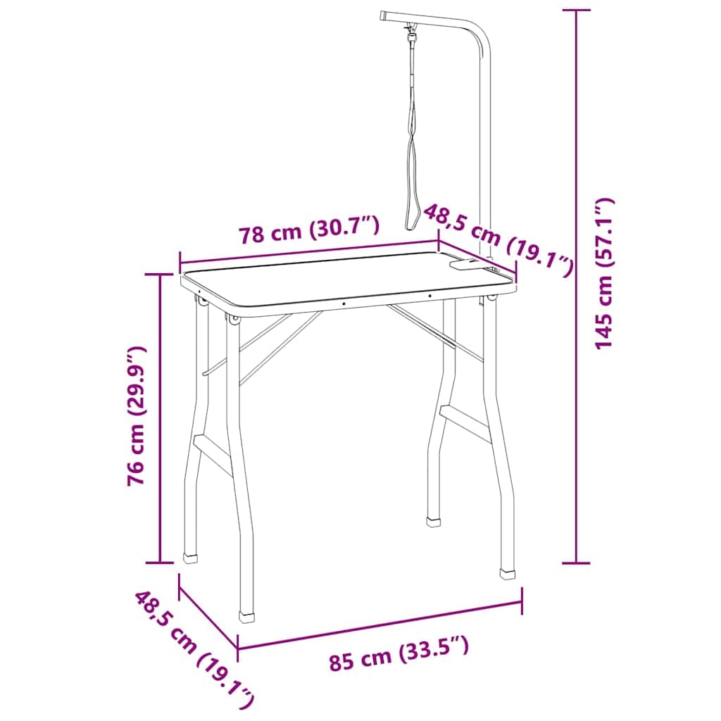 vidaXL Trimtafel huisdieren 1 aanlijnoptie - foto 11