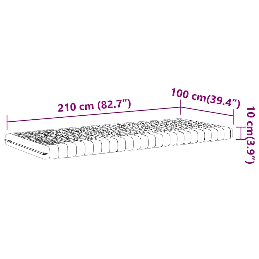 vidaXL Schuimmatras 7 zones hardheid 20 ILD - foto 9