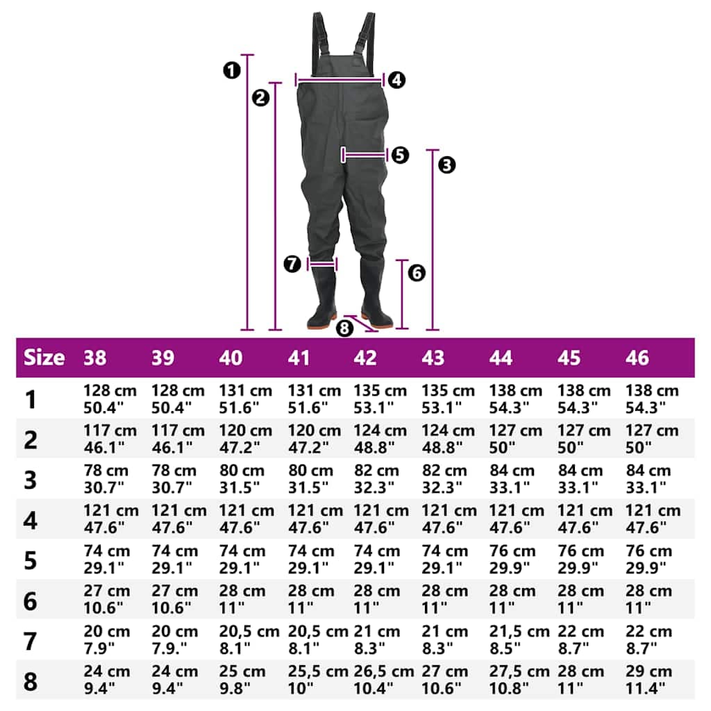 vidaXL Waadpak laarzen maat 43 - foto 8