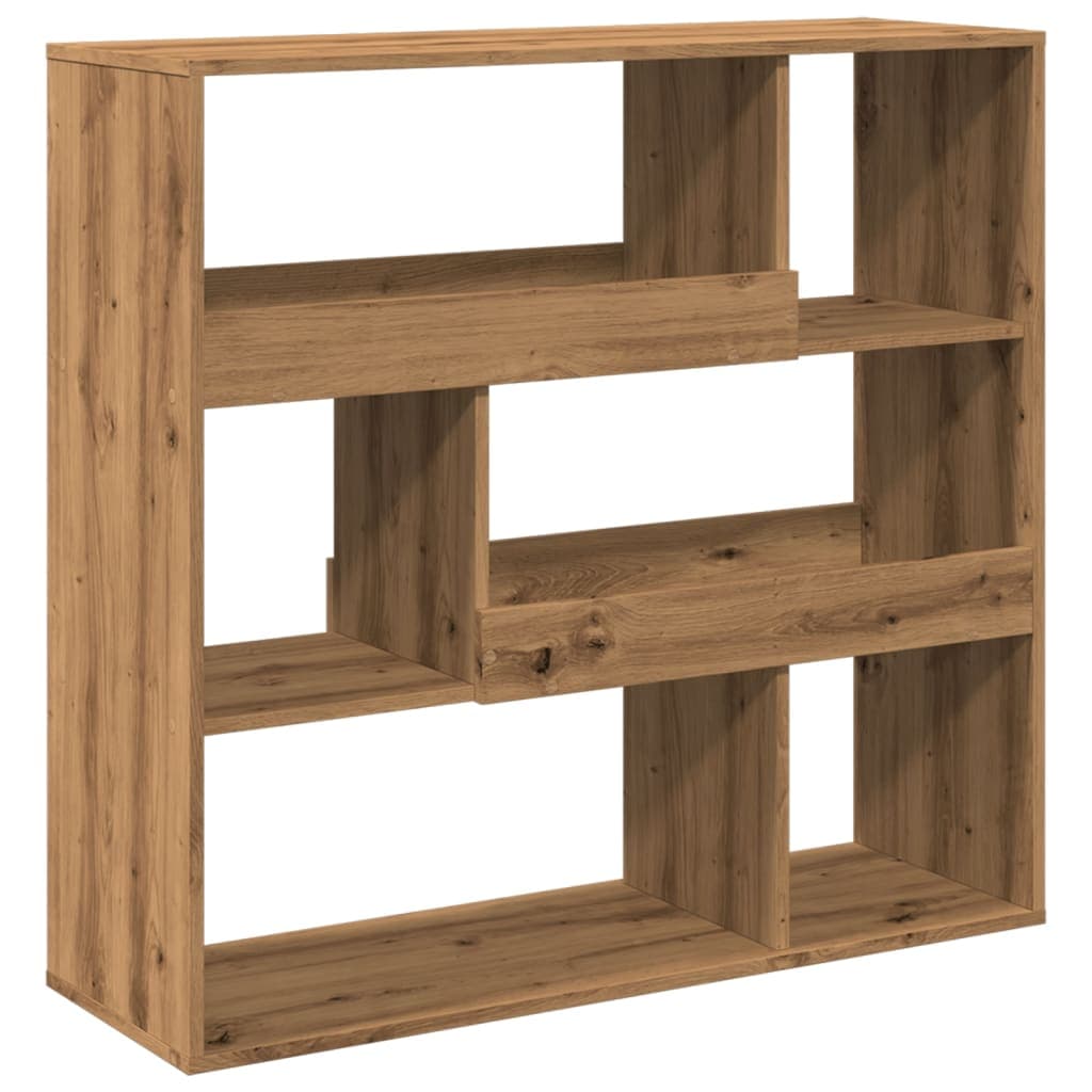 vidaXL Boekenkast / kamerscherm artisanaal eikenkleurig - foto 4
