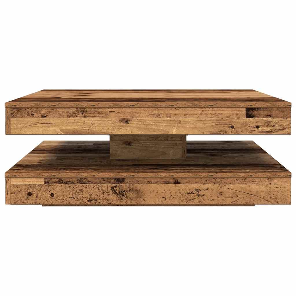 vidaXL Salontafel 360 graden draaibaar oud houtkleurig - foto 5