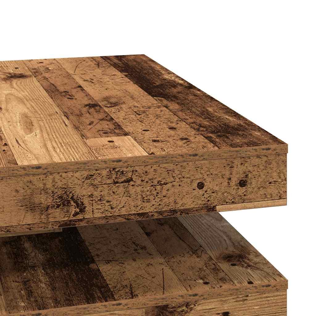 vidaXL Salontafel 360 graden draaibaar oud houtkleurig - foto 8