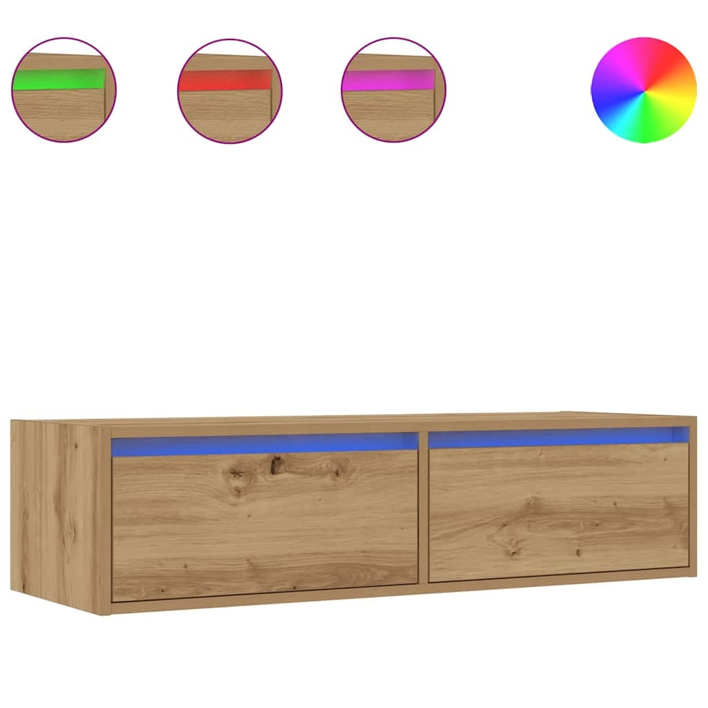 vidaXL Tv-meubel LED-verlichting artisanaal - foto 2