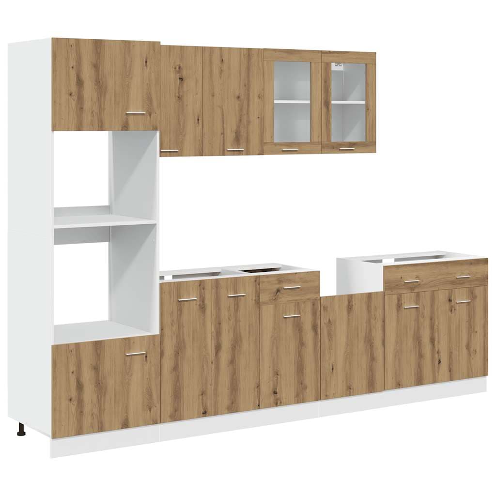 vidaXL 7-delige Keukenkastenset Lyon artisanaal eikenkleurig - foto 2