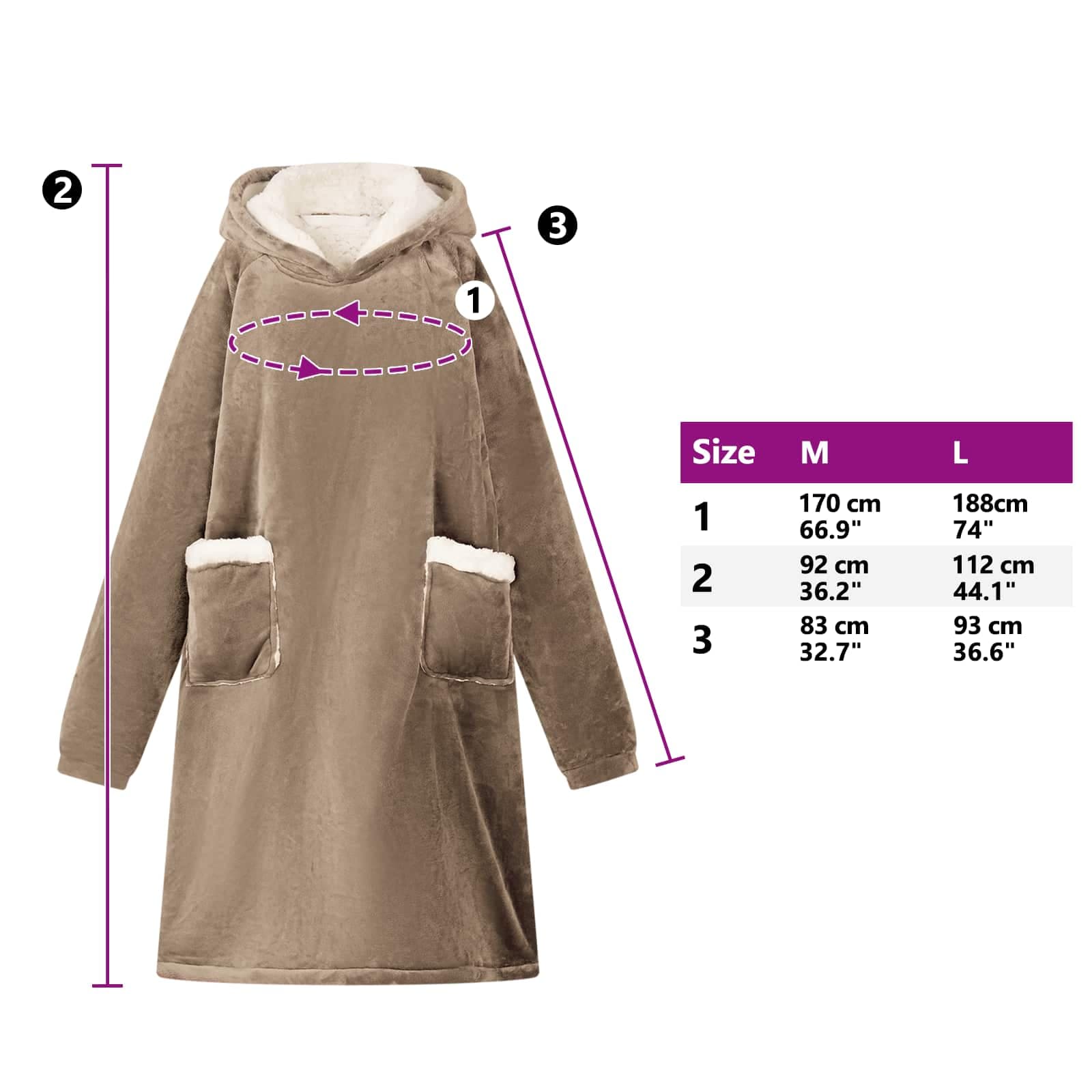 vidaXL Deken hoodie Kameel Fleece Flanel - foto 8