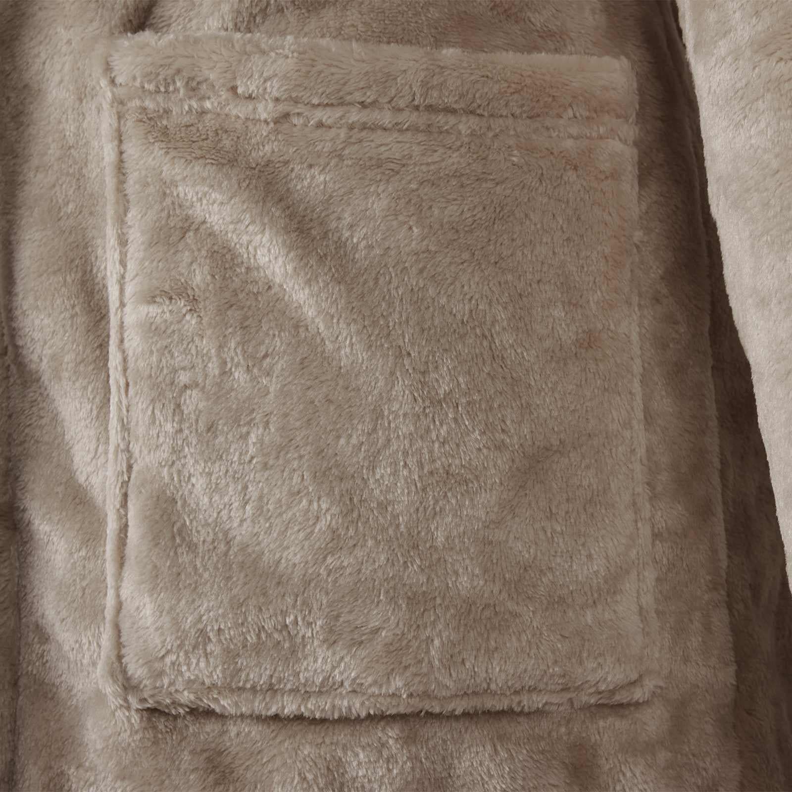 vidaXL Badjas Hoodie Camel Flanel - foto 6